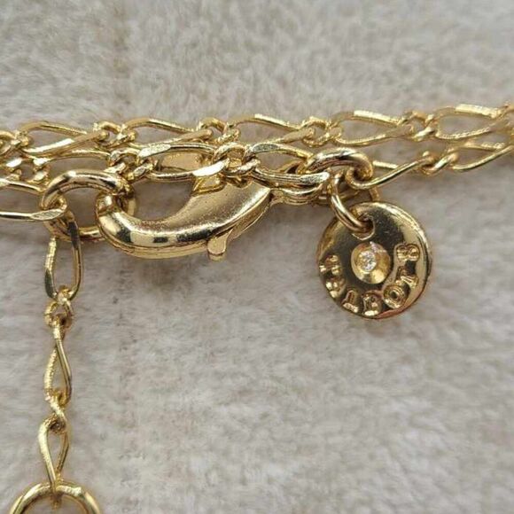 Talbots Gold and Pink Multi-Strand Necklace - Picture 4 of 13